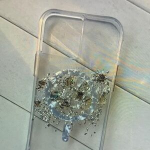 ipsy Transparent Glitter Case with Ring